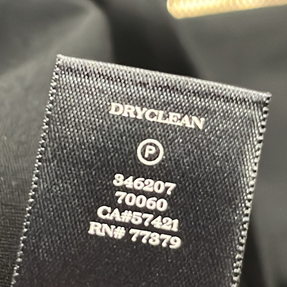 ANN TAYLOR Faux Leather Detail Gold Zip Career/Minimalist Black Sheath Dress 6 - Picture 13 of 15